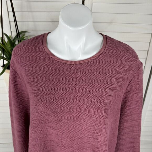 WoolOvers Textured Pullover Sweatshirt Top Pink Cotton Long Sleeve Plus Size XXL - Picture 2 of 12